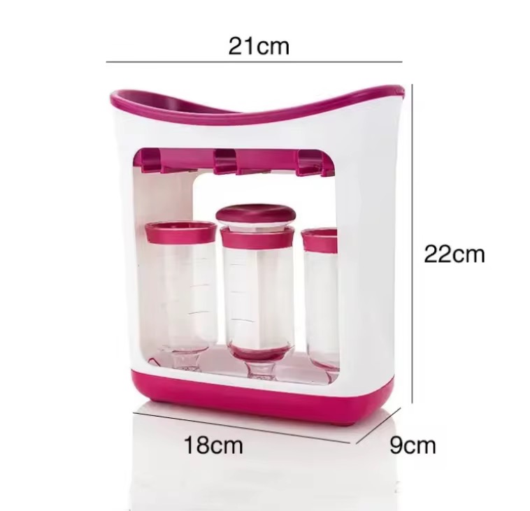 Squeeze Station Food maker With 10 Reusable Bags, 3 Dispensers Squeeze Station For Homemade Baby