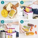 Squeeze Station Food maker With 10 Reusable Bags, 3 Dispensers Squeeze Station For Homemade Baby