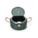 Double Ears mini Deep fryer pot with filter basket