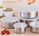 5 pcs lunch box round picnic food sealed stroage containers