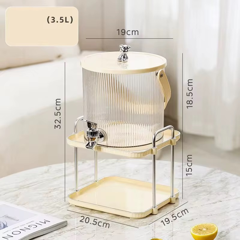 COLD WATER KETTLE WITH FAUCET 3.5 L +STORAGE RACK+4 CUPS