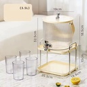 COLD WATER KETTLE WITH FAUCET 3.5 L +STORAGE RACK+4 CUPS