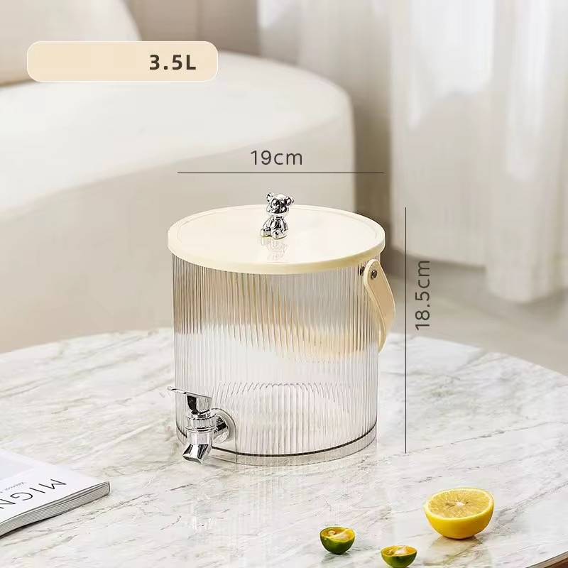 COLD WATER KETTLE WITH FAUCET 3.5 L +STORAGE RACK+4 CUPS