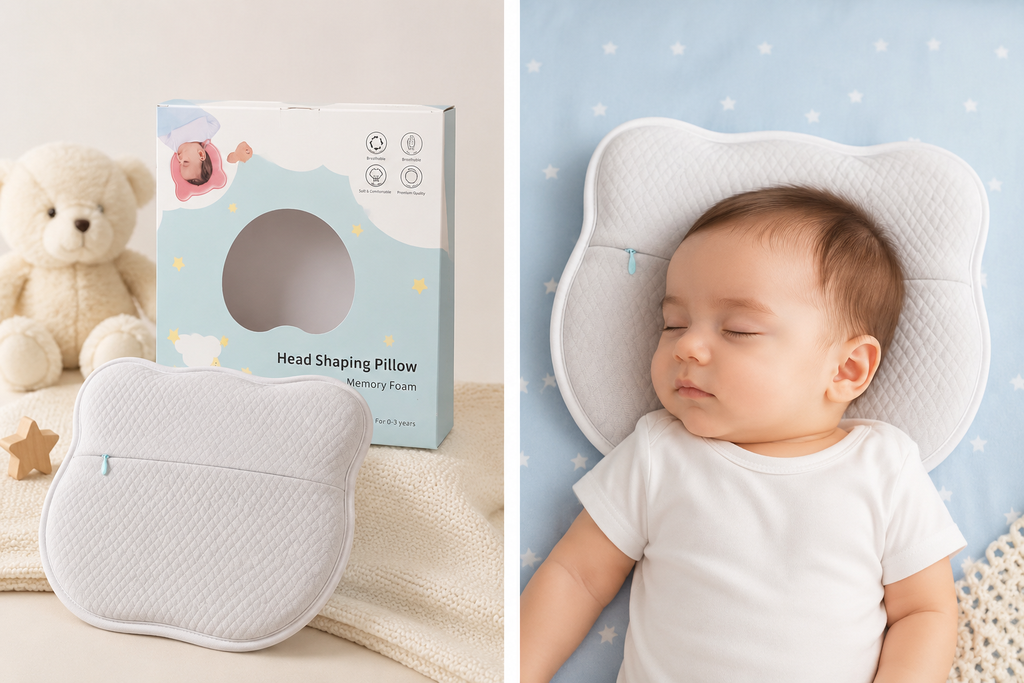Head Shaping Pillow Memory Foam Blue