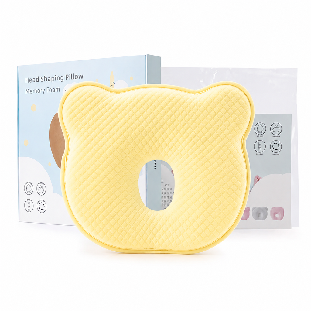 Head Shaping Pillow Memory Foam Yellow