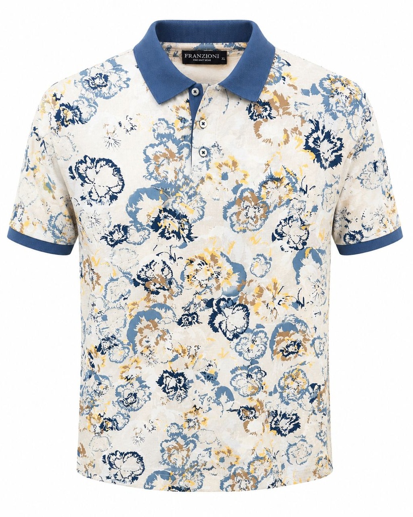 Polo shirt FRANCZIONI/BLUE FLORAL