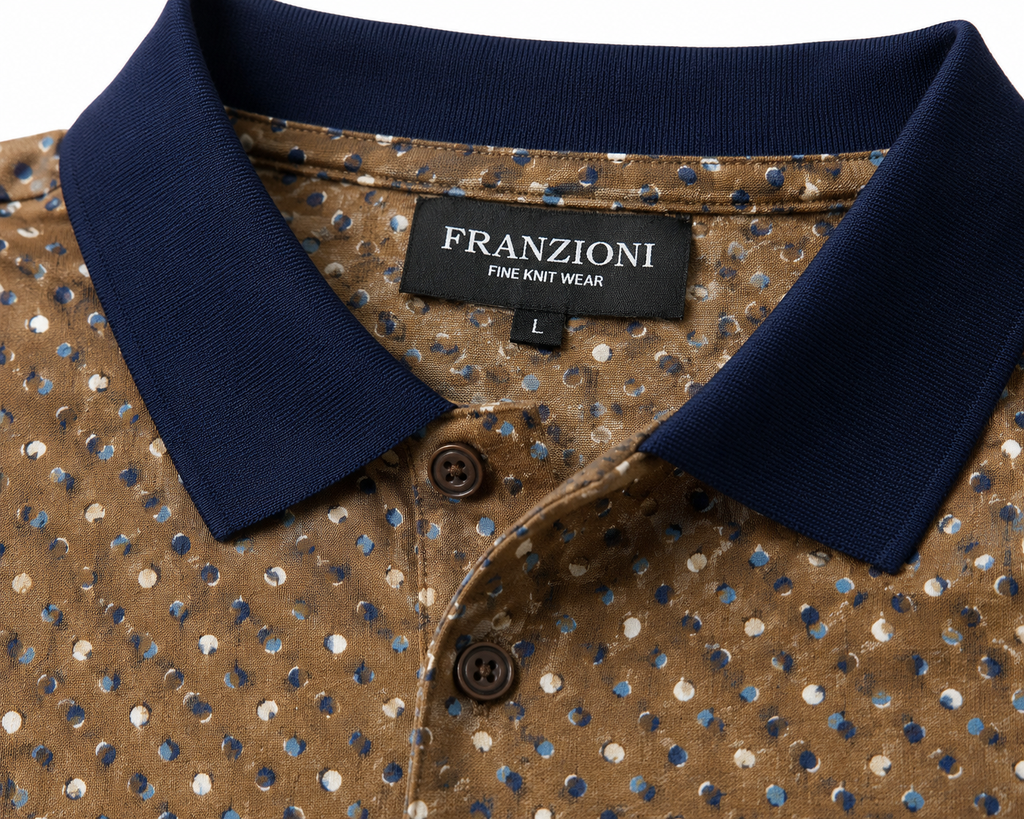 Polo shirt FRANZIONI /BROWN DOTS