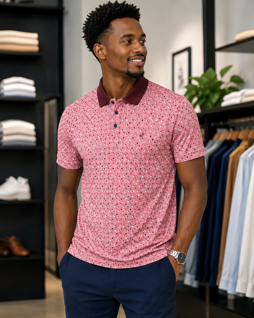 POLO shirt FRANZIONI /Dark burgundy collar