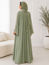 ABAYA GREEN WITH LACES