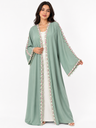 ABAYA GREEN WITH LACES