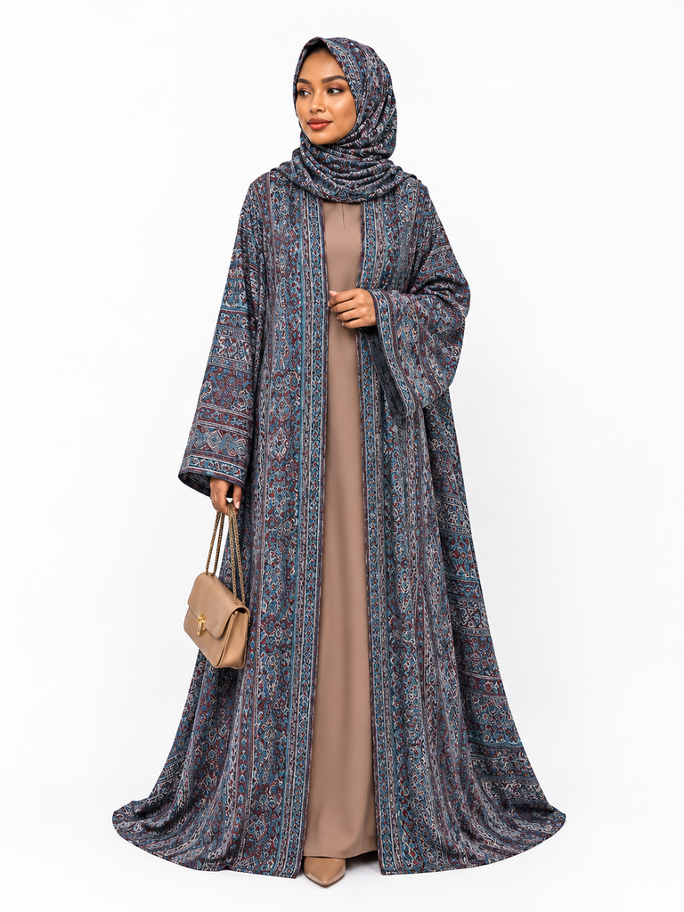 ABAYA PASHIMA DARK BLUE