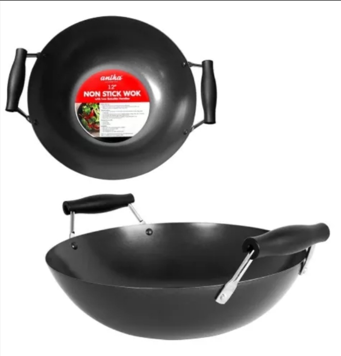ANIKA - Non-Stick Wok w/ 2 Bakelite Handle '12'