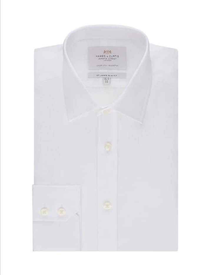 HAWES & CURTIS popeline formelle coupe slim à manches longues