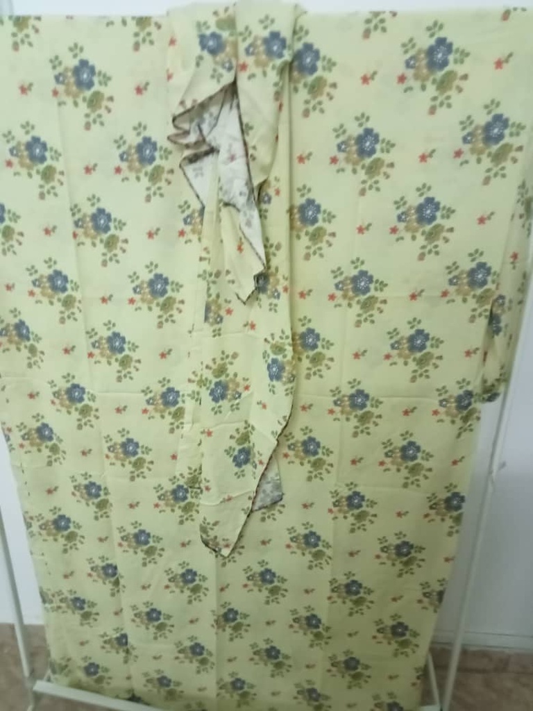 PRAYER DRESS/ FLORAL GREEN