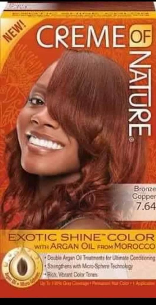  Couleur des cheveux  (cuivre bronze 7,64)
