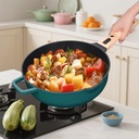 Poêle casserole multifonction antiadhésive avec poignée amovible – idéale pour frire, cuire et rôtir