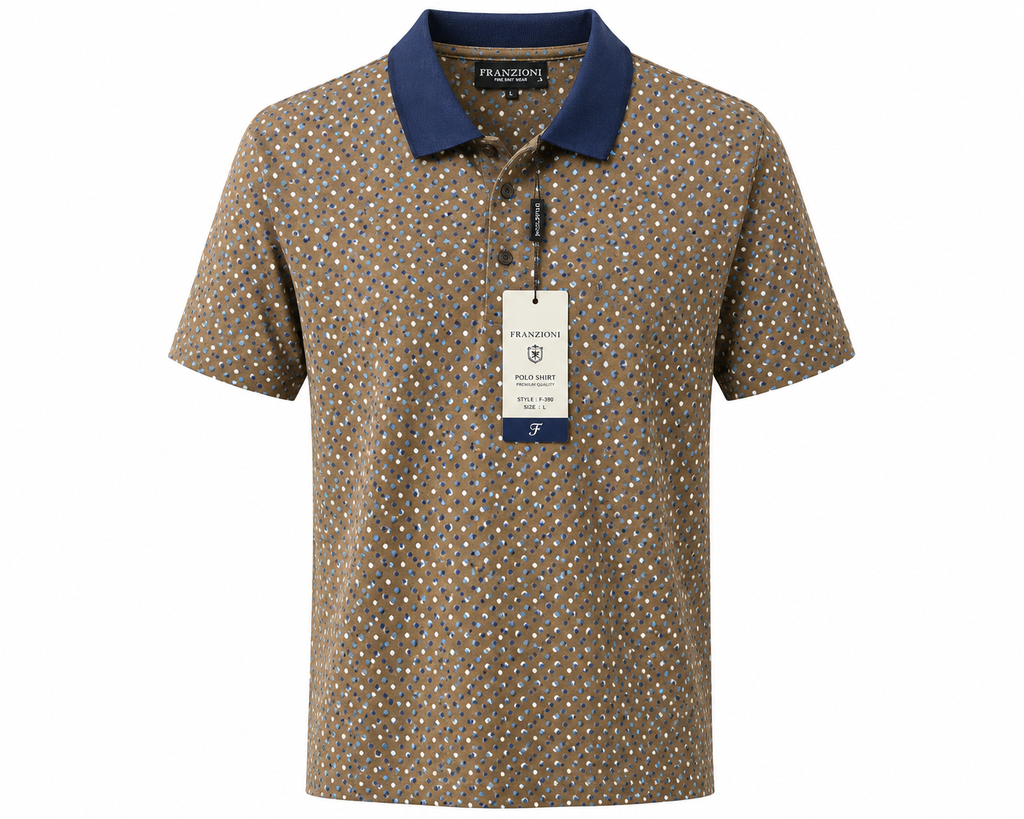 Polo shirt FRANZIONI /BROWN DOTS