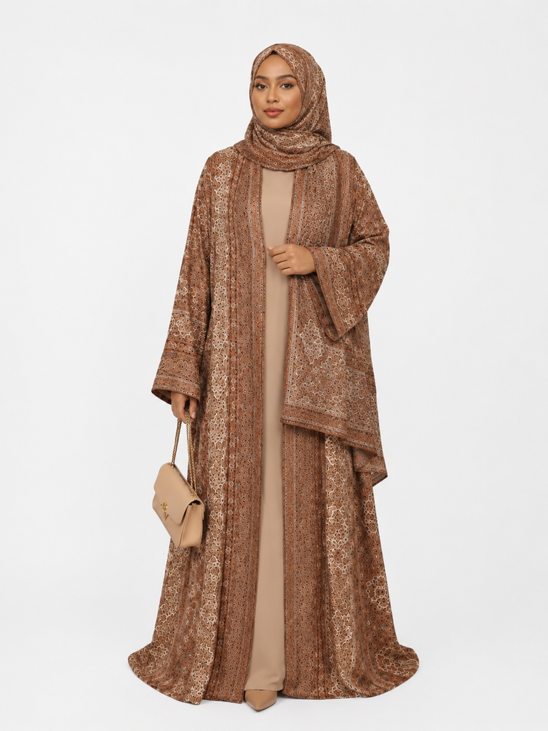 ABAYA PASHIMA BROWN