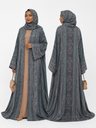 ABAYA PASHIMA DARK BLUE