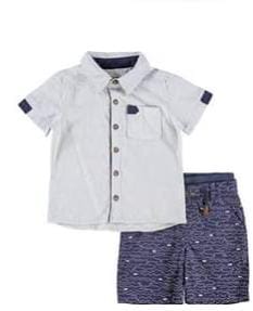 [KID0000005] 2pc shark themed outpit set     (KID0000005)