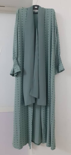 [ABAY0014] Abaya green taslim n karima