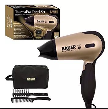 BAUER - 1200W tourma pro travel set (38850)