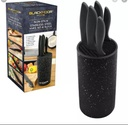 [66929] BLACKMOOR HOME - Non-Stick Stainless Steel Knife Set & Block
