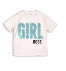 Girl boss sequin top white (GLEAM 3)