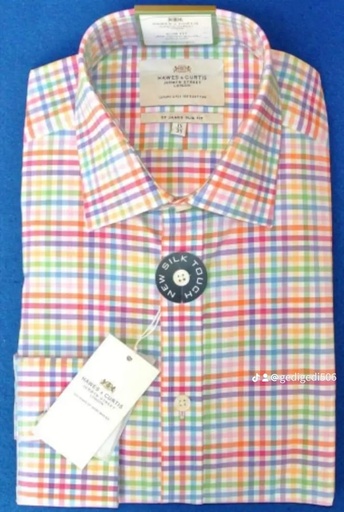 HAWES & CURTIS coupe slim rayée à manches longues