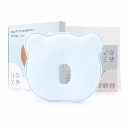 Head Shaping Pillow Memory Foam Blue