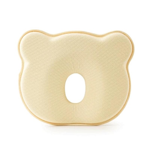 Oreiller modelant la tête en mousse à mémoire de forme jaune