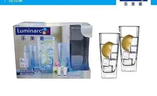 LUMINARC Sterling ice blue 6pcs tumbler glass