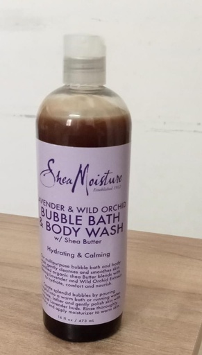 Shea moisture lavender & wild orchid bubble bath & body wash 473ml