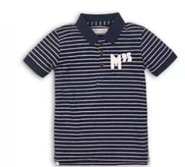 Striped washed polo shirt (BLUES 8)
