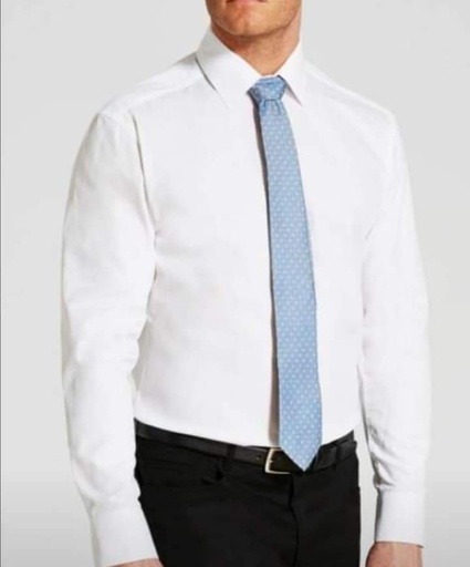 [SH0004] T&W long sleeve reg. fit w/ tie (SH0004)