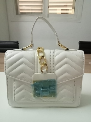 [LB01]  sac à main couleur BLANC (LB01)