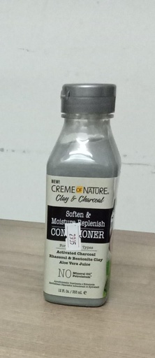 [CON42808] Creme of nature Clay & Charcoal  Conditioner 355ml(CON42808)