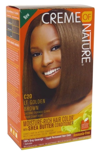 [C20 LT Brun doré] Creme de Nature couleur cheveux( C20 LT Brun doré)
