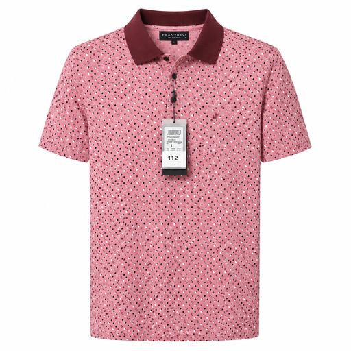 POLO shirt FRANZIONI/Col bordeaux foncé 